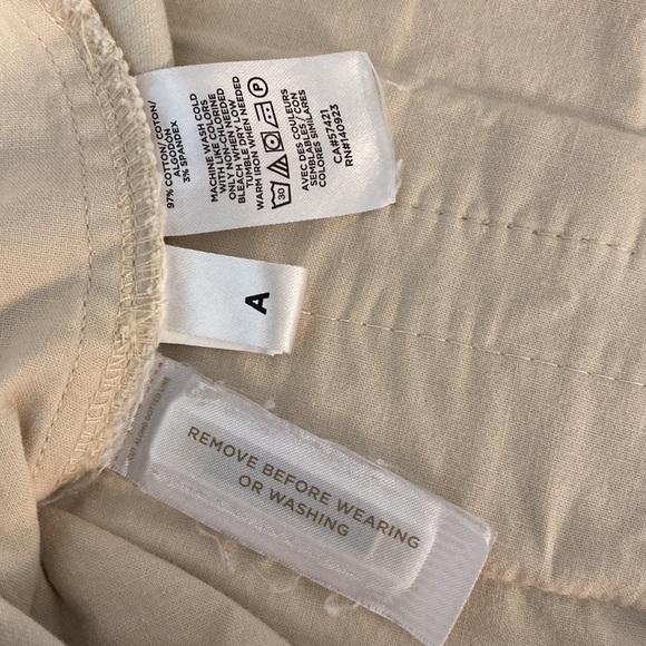 Loft 4” “The Washed Twill Short” in Khaki - Size 14 - Picture 7 of 12